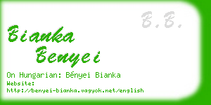 bianka benyei business card